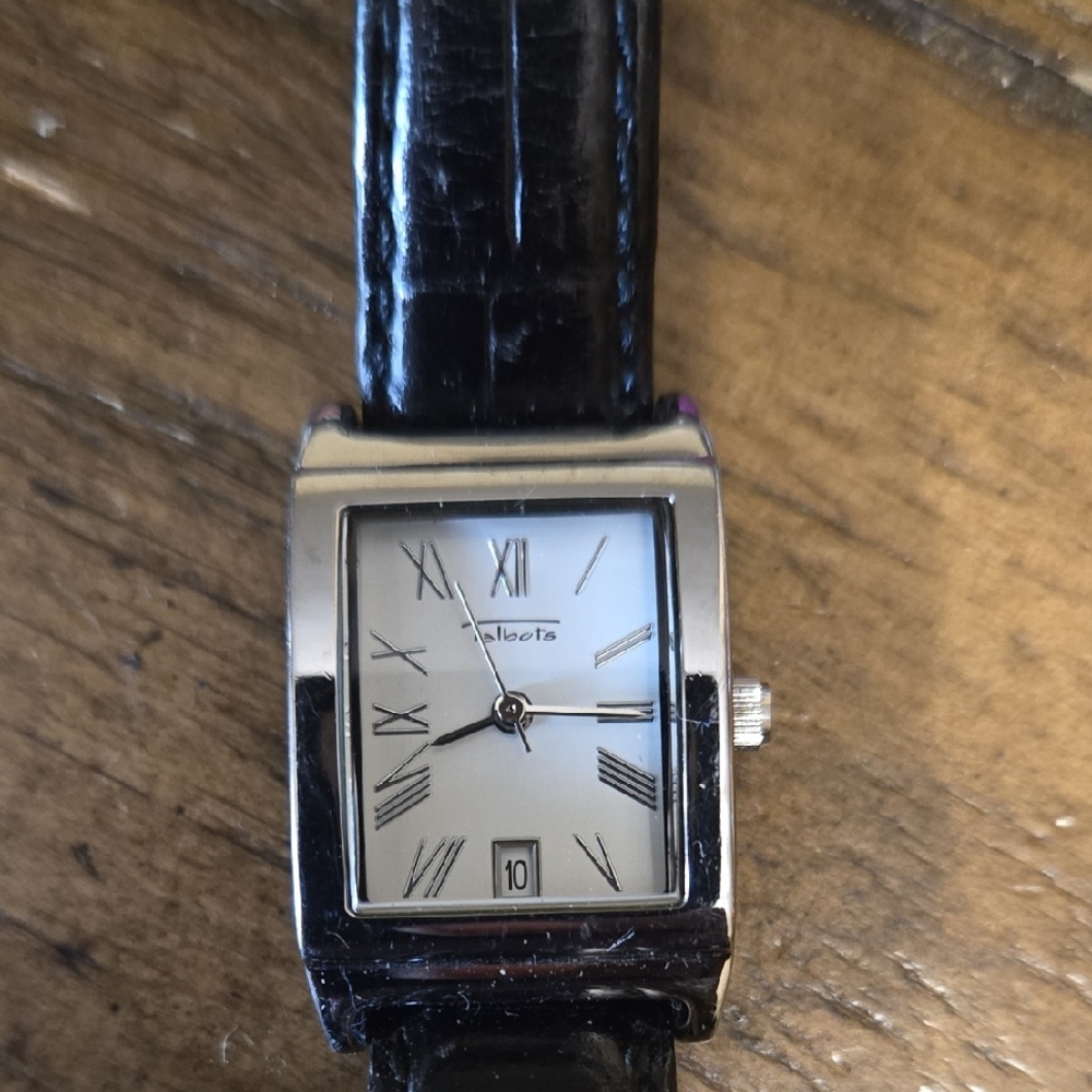 Talbots Black and Silver Watch